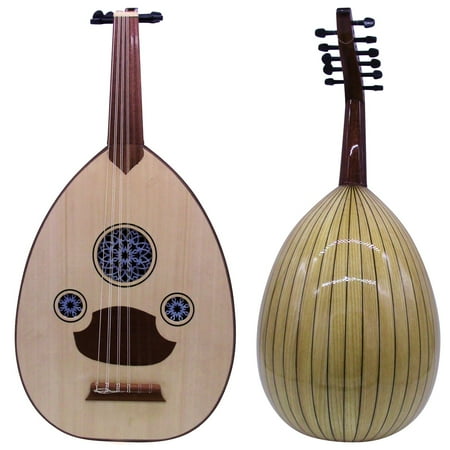 Amazing!! Beginner Turkish Oud "The Turkish Butterfly" + Soft Case - Chestnut / Glossy Finish - Cat#166C