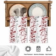 thumbnail image 5 of Red Grey Botanical Kitchen Towels Set of 4, Spring Floral Summer Farmhouse Absorbent Dish Towels for Kitchen, Microfiber Hand Towel, Quick Drying Tea Towel for Cleaning Decorative Dishcloths, 5 of 7
