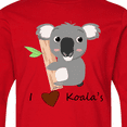 thumbnail image 4 of Inktastic I Heart Koalas Long Sleeve Youth T-Shirt, 4 of 5