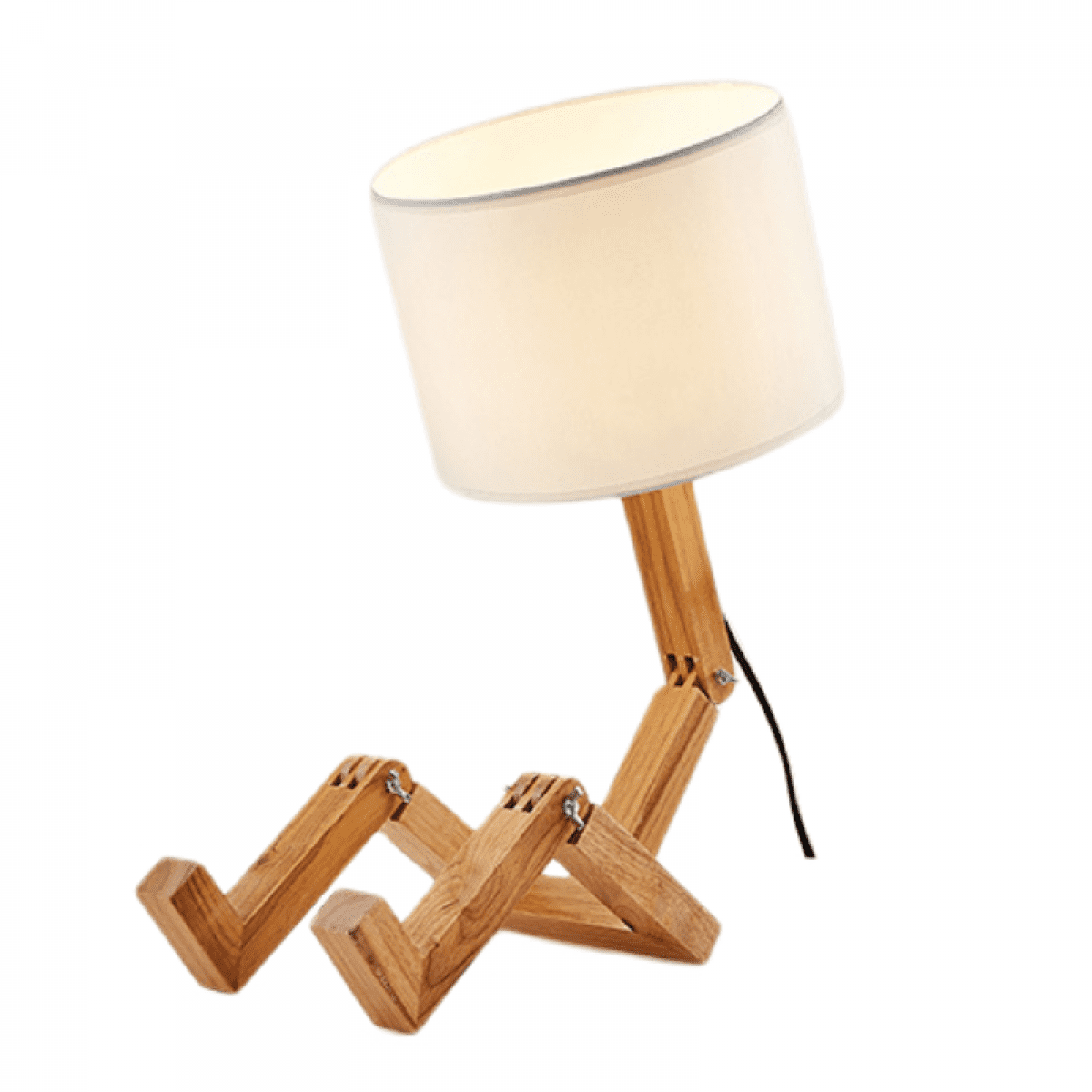 TIMPCV Cute Desk Lamp Creative Table Lamp With Wood Base Changeable