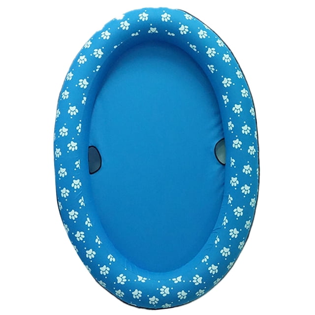 KAKOWELY 1 Pc Pet Inflatable Swimming Pool Portable Foldable Pool Dogs Cats Floating Mat Water Pond Pool (Blue),55.12"X37.8"X5.91"