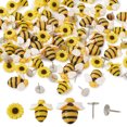 thumbnail image 1 of DIY Furniture Decoration Makings with Resin Cabochons and Iron Flat Head Nails Sofa Foam Nails Bee and Flower Yellow, 1 of 9