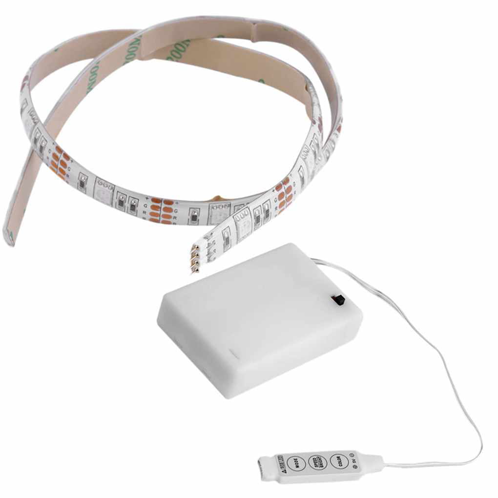 Waterproof LED Strip light with Battery Box 4.5V Battery Operated 50CM RGB LED 