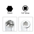 thumbnail image 4 of Socket Accessory Set, 1/4" Drive 10" Spinner Nut Driver Handle 13mm 6- Point Deep Socket, 4 of 5