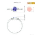 thumbnail image 4 of Angara Natural 0.5 Ct. Tanzanite Solitaire Ring in 14K White Gold for Women (Ring Size: 3.5), 4 of 9