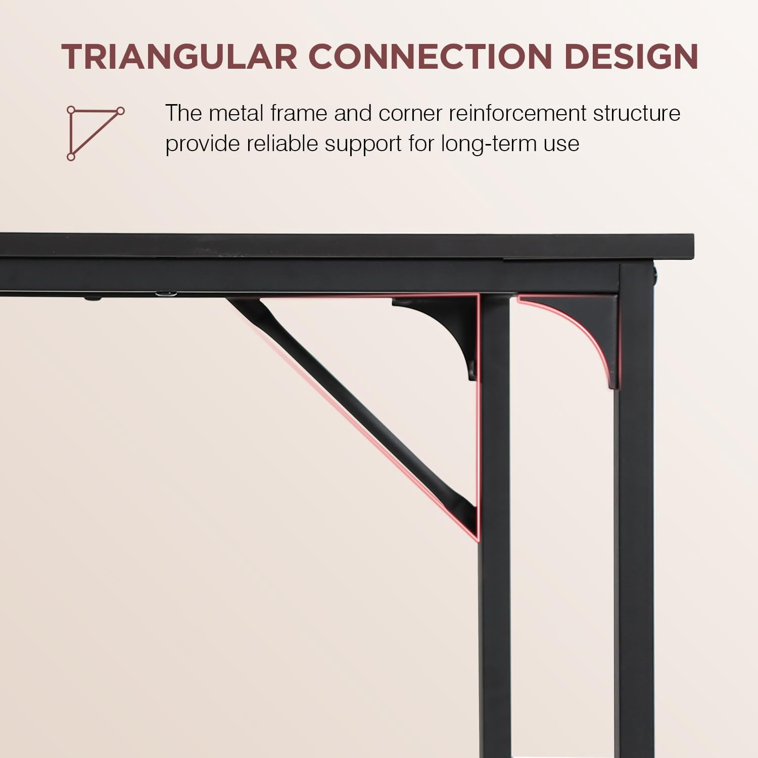 NiamVelo 39 In Computer Desk, Study Writing Table for Small Space, Save Space Office Desk with Metal Legs, Modern Steel Frame Wood PC Workstation for Home Office, Black