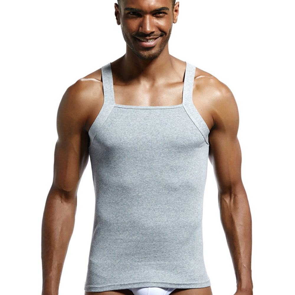 Antagelser, antagelser. Gætte Hvilken en springe Homenesgenics Tank Tops for Men Pack Men's Casual Solid Designer Cut Ribbed  Cotton Vests Top Blouse - Walmart.com
