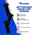 thumbnail image 3 of Fastenere Button Head Socket Cap Screws - 3/8-16 x 7/8" (25-Pcs) Alloy Steel, Fully Threaded, Fine Black Oxide Finish, Corrosion-Resistant, Machine Thread, Easy to Install w/ Allen Hex Drive, 3 of 4