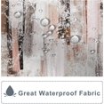 thumbnail image 4 of Abstract Grunge Shower Curtain with White Tassel Retro Brown Grey Shower Curtain Abstract Rustic Art Fabric Shower Curtain for Bathroom with Hooks 70x70 Inch Bath Curtain Decorations, 4 of 6