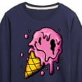 thumbnail image 3 of Instant Message - Hot Weather & Melting Ice Cream - Toddler & Youth Long Sleeve Graphic T-Shirt, 3 of 6