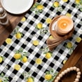 thumbnail image 3 of Cute Lemon Summer Table Runner 90 Inches, Farmhouse Floral Black Buffalo Plaid Bed Runner Dresser Scarves Tabletop for Indoor Outdoor Parties/Ceremony/Banquet, 13" x 90", 3 of 9