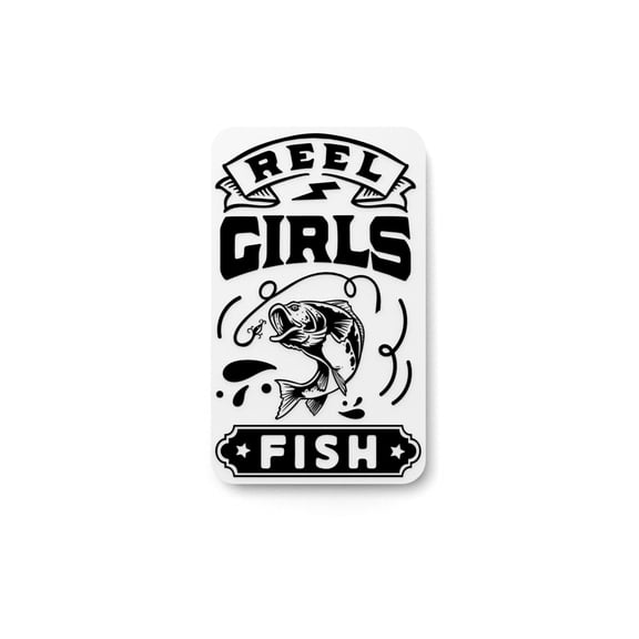 Clever Contraptions 3D Printed ReelGirls Fish Sign – Empowering Fishing Wall Art for Women Anglers – Unique 3D Printed Gift for Female Fishers – Cabin, Boat, or Man Cave Decor – Celebrate Women Who F