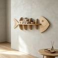 thumbnail image 6 of Novelty Wall Shelf Wooden Fish Skeleton Display Rack for Living Room Bedroom Bathroom Beach Coastal Home Decor by PALIFEUR, 6 of 7