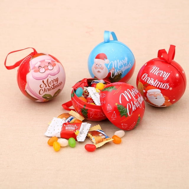 5 piezas de relleno Cajas de regalos navideños Bolas rellenables Adorno de bolas navideñas Adorno de bola navideña Bolas navideñas rellenables