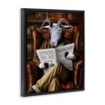 thumbnail image 3 of Stupell Industries Traditional Goat in Vintage Library Black Floating Frame Canvas Art, 17 x 21, by Karen Burke, 3 of 8