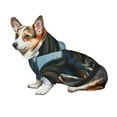 thumbnail image 6 of Goofa Wild Blue Cool Dragon Pattern Small Dog Sweater Hoodies Pet Grey Hooded Soft Fleece Sweatshirts with Pocket Fall Winter Puppy Cat Sweaters Warm Clothes-Large, 6 of 8