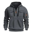 thumbnail image 4 of JTieacloth Mens Hooded Sweatshirt Men's Zip Up Hoodie With Pocket Casual Pullover Lined Sweatshirt Comfortable Lightweight Outdoor Sportswear Gray, 4 of 6