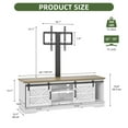 thumbnail image 6 of Uforic Farmhouse TV Stand with Mount for 32-70" TVs, Media Console with Barn Doors, White, 6 of 6
