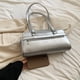 thumbnail image 3 of Bolso Hombro Mujer PU Chic Hobo Bag Color Sólido Elegante Fiesta (Plata), 3 of 6