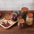 thumbnail image 3 of 6Pack Regular Mouth Mason Jar Lids Acacia Wooden Storage Canning Jar Lids Ball Jars Wooden Lids with Airtight Silicone Seal, Brown, 3 of 8