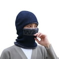 thumbnail image 2 of Ajshakl Scarf For Men, Ski For Men Winter Knitted Full Face Hats 1 Hole Fleece Women, Blue, 2 of 3
