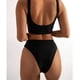 thumbnail image 2 of Conjunto De Bikini Con Nudo De Lazo Traje De Baño De 2 Piezas Sin Espalda Elegante De Moda para Mujer Traje De Baño para Surfear Fiesta En La Piscina Negro S, 2 of 4