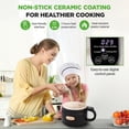 thumbnail image 3 of NutriChef 1.6L Electric Rice Cooker – Portable Multi-Function Cooker with Non-Stick Ceramic Pot, Digital Controls, 6 Presets & Auto Shut-Off – Black, 3 of 8