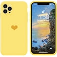 thumbnail image 1 of for iPhone 13 / Mini/Pro/Pro Max Case，Silicone Cases for Women Girly Men Clear Heart Pattern Flexible Protective Cover Shockproof Bumper Cute Shell (Yellow, Pro), 1 of 8