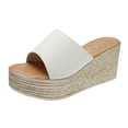 thumbnail image 1 of IUJSOY Womens Open Toe Platform Sandals Comfort Slip on Espadrille Wedge Slides with Arch Support, 1 of 8