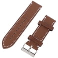 thumbnail image 3 of MasteelfCA 24mm Men Leather Watch Band Replacement Strap (Brown), 3 of 7