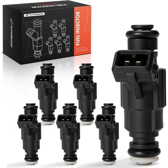 A-Premium Fuel Injectors Compatible with Mercedes-Benz C280 CLK320 E320 ML320 1998 1999 2000 2.8L 3.2L, Gas, Set of 6, Replace# 1120780049