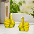 thumbnail image 1 of Estatua Decorativa de Mano de Plátano, Escultura de Resina con Pulgar Arriba, Figura Ornamental en Color Amarillo y Verde, 12x9.5x7cm para Decoración de Hogar, Oficina, Sala de Estar, 1 of 6