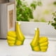 thumbnail image 1 of Estatua Decorativa de Mano de Plátano, Escultura de Resina con Pulgar Arriba, Figura Ornamental en Color Amarillo y Verde, 12x9.5x7cm para Decoración de Hogar, Oficina, Sala de Estar, 1 of 6