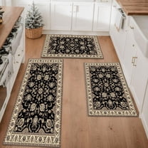 Farmhouse Kitchen Rugs Set 3 Piece, Boho Kitchen Mats for Floor, Non-Slip Kitchen Rug Waterproof Mats for Kitchen, Runner Rugs for Hallway Laundry Holiday Sink Decor