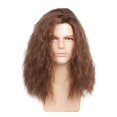 thumbnail image 1 of Kaneles Peluca larga marrón para hombre, pelo sintético de longitud media para disfraz de Halloween, Cosplay de los años 80, 1 of 5