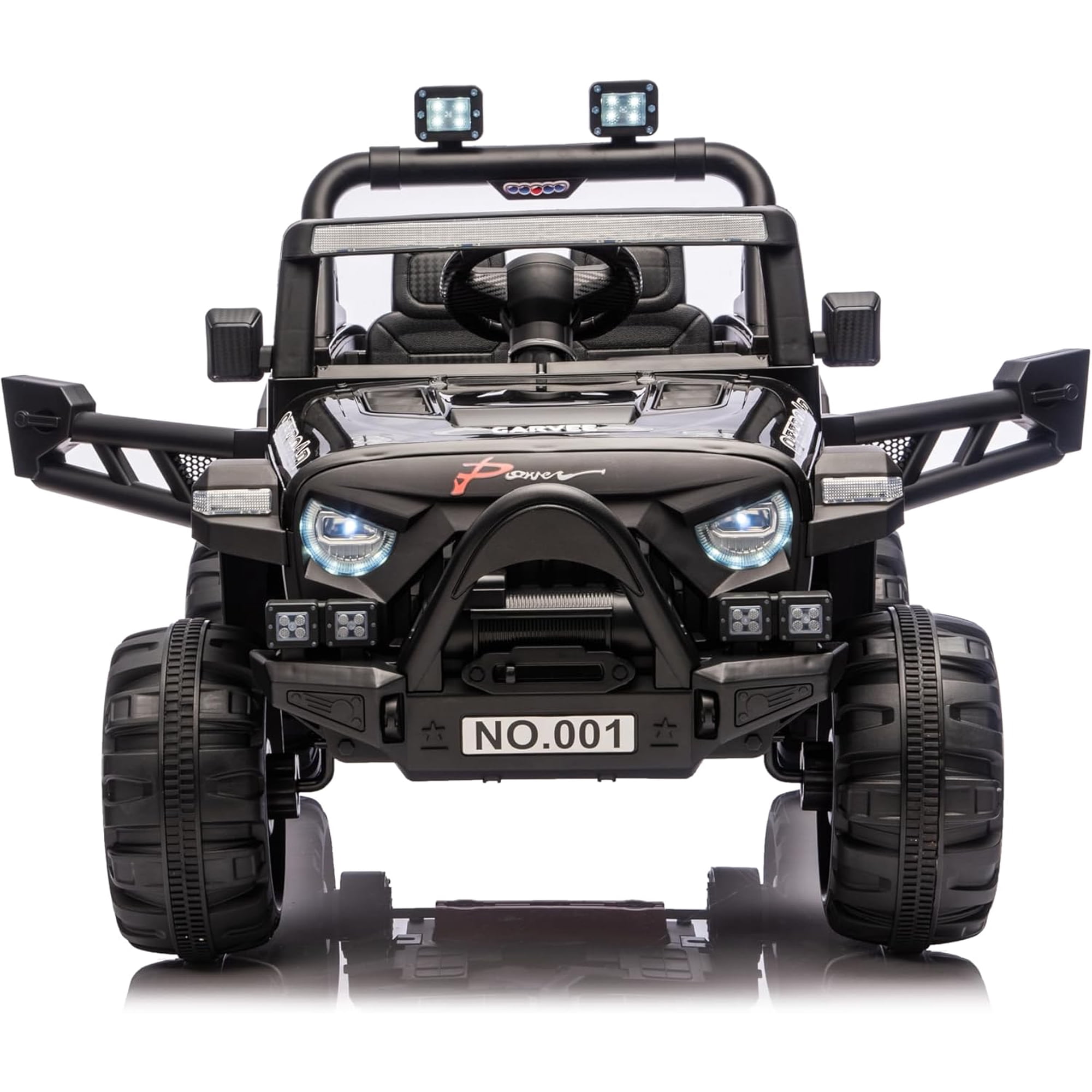 Acekid Ride On Car Toy 12V Electric Truck Parent Remote Spring Suspension Bluetooth Music LED Light 3 Speeds Powe