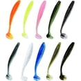 thumbnail image 2 of Señuelos de pesca blandos, 100PCS/50PCS Kit de cebos de plástico blando con caja para pescar trucha, gallineta nórdica, agua salada/agua dulce, 10 colores mezclados/5 colores mezclados, 2 of 4
