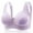 Purple, variant on ALLLIST No Wire Bras for Women Embroidery Black Bralette Comfy T Shirt Bras for Ladies Size 36-44