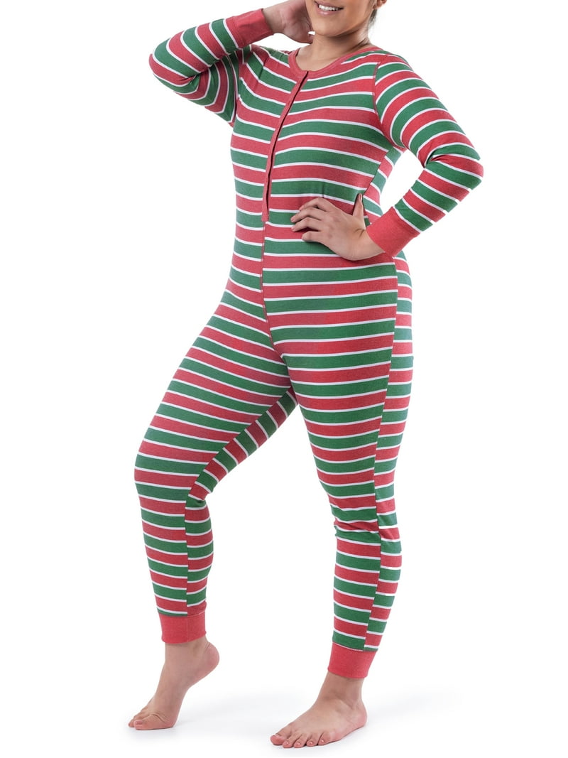 Fruit of the Loom women's Waffle Thermal Union Suit
