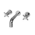 thumbnail image 1 of Kingston Brass KS8121DX Robinet d'Évier Mural à Poignée Croisée Double, Chrome Poli, 1 of 2