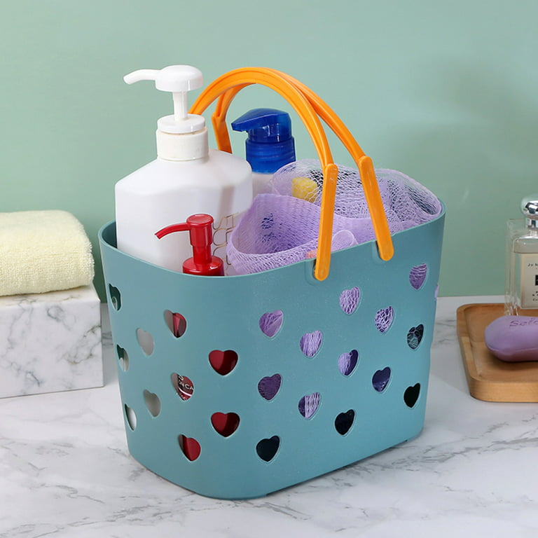 1pc Silicone Bath Basket Portable Plastic Toiletry Basket Bathroom Shower  Caddy With Drainage Holes