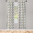 thumbnail image 3 of Succulent Curtains 2 Panels Set, Love is in the Air Composition with Doodle Eiffel Towers Flower Bouquets Hearts, Window Drapes for Living Room Bedroom, Multicolor, by Ambesonne, 3 of 5