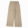 thumbnail image 5 of Ccpelsie Baggy Sweatpants For Girls Trendy Oversized Wide Leg Loose Fit Pants Elastic High Waist Drawstring Athletic Joggers(Khaki,6-8 Years), 5 of 7
