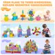 thumbnail image 2 of Bloques magnéticos Paaxido de 130 piezas con 2 coches para niños de 3 años o más, 2 of 9