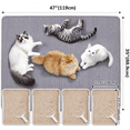 thumbnail image 4 of Cat Litter Mat 47" x 35" Upgraded Felt & Fabric Material Cat Trapping Mat for Fewer Creases, Extra Large Hold 3-4 Litter Boxes Urine-Proof Non Slip, Machine Washable, Soft on Paws, Grey, 4 of 5