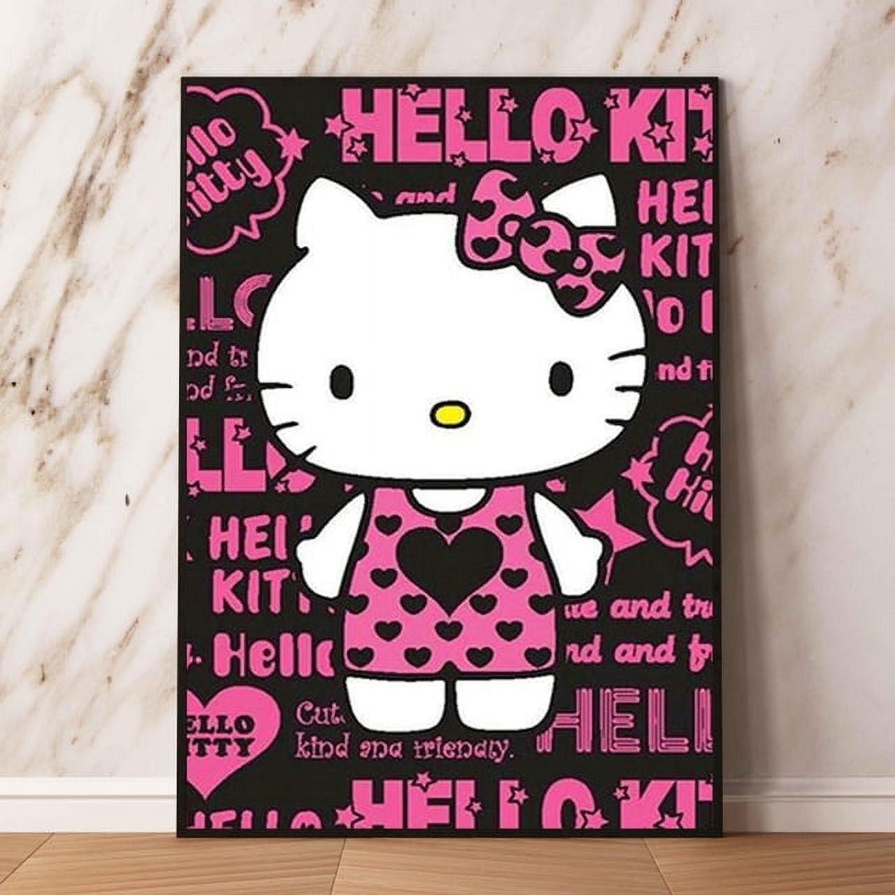 Canvas Artwork Painting Hello Kittys Rock Poster Toys Decorative
