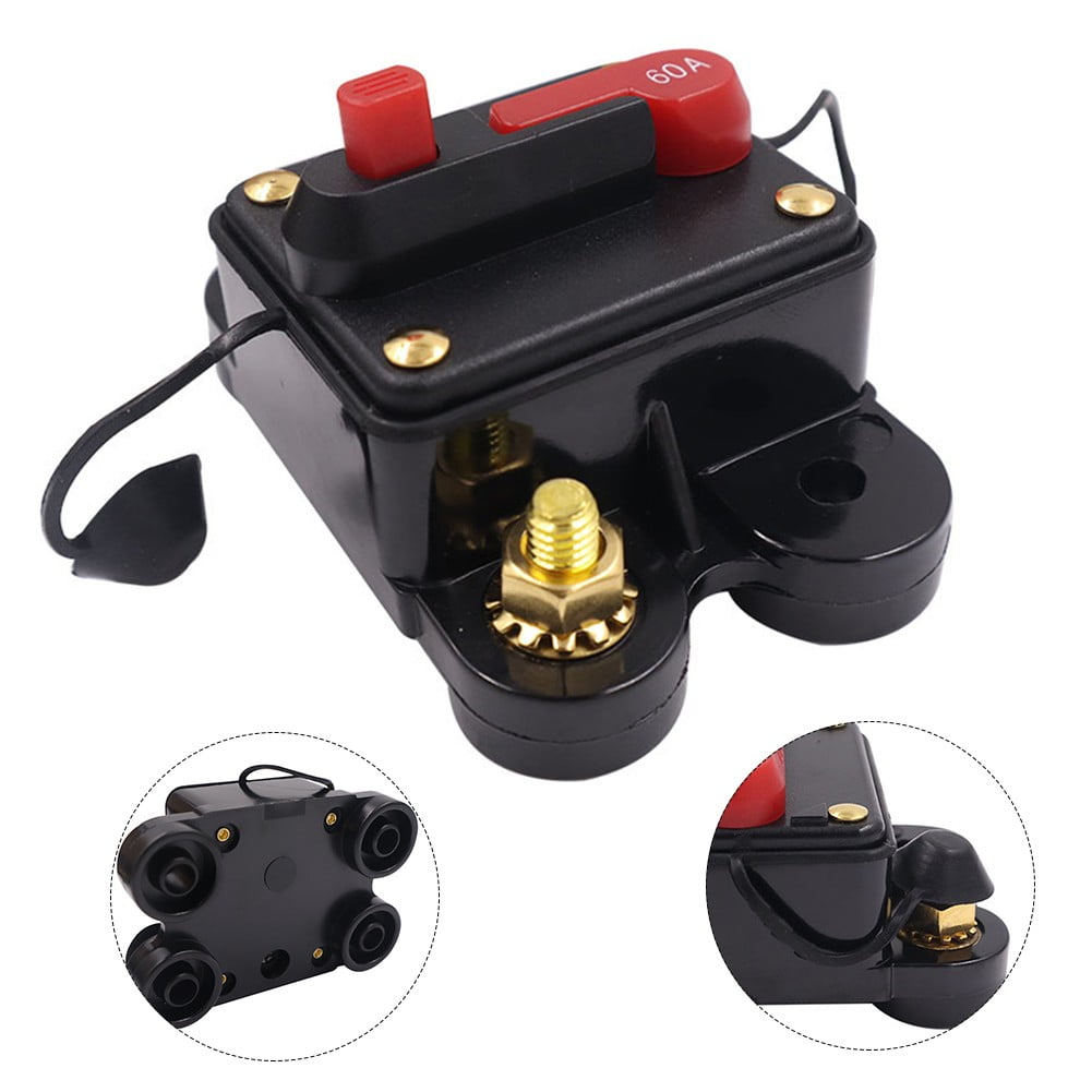 Disjoncteur Manuel Réarmable 12V/24V - 10A à 100A Pour Voiture, Bateau, Audio - 4