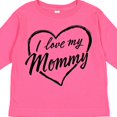 thumbnail image 4 of Inktastic I Love My Mommy in Black Chalk Heart Boys or Girls Long Sleeve Toddler T-Shirt, 4 of 5