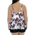 thumbnail image 4 of HAWEE Womens Plus Size Tankini Swimsuits with Shorts Two Piece Bathing Suit Floral Printed Swimwear, 4 of 4