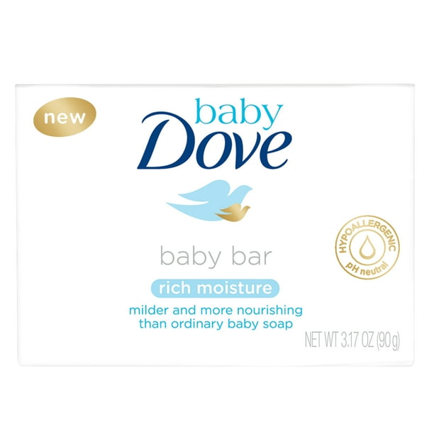 2 Pack Baby Dove Rich Moisture Baby Bar 3 17 Oz Walmart Com Walmart Com